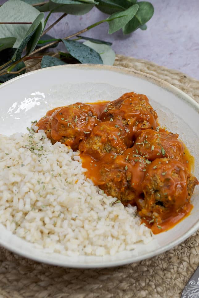 Albóndigas de lentejas y berenjena veganas Albóndigas de lentejas y berenjena veganas